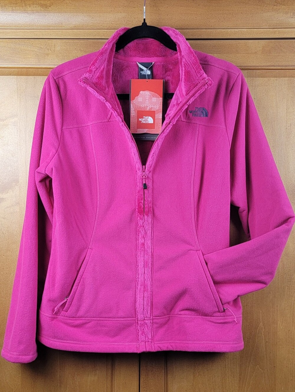 NWT The North Face Morningside Full Zip Fleece Passion Pink - L
